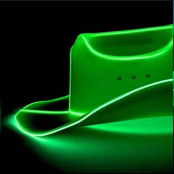 Neon Cowboys Green LED Cowboy Hat - Picture 2 of 5